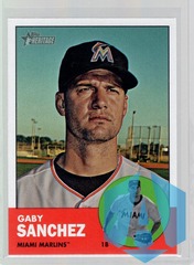 2012 Topps Heritage Gaby Sanchez #445 Miami Marlins SP